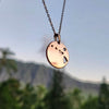 DENIZEN necklace of Hawai'i map rose gold