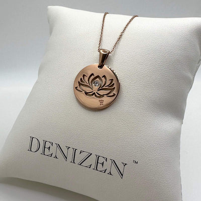 DENIZEN necklace lotus rose gold