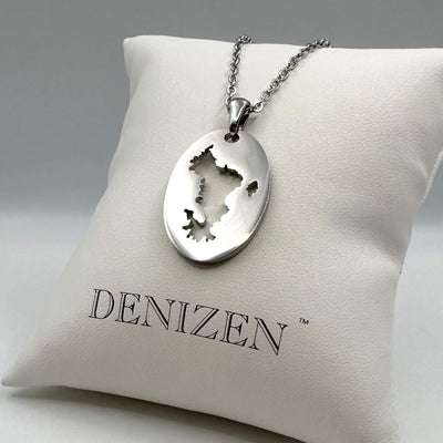 DENIZEN necklace of Mayotte map silver