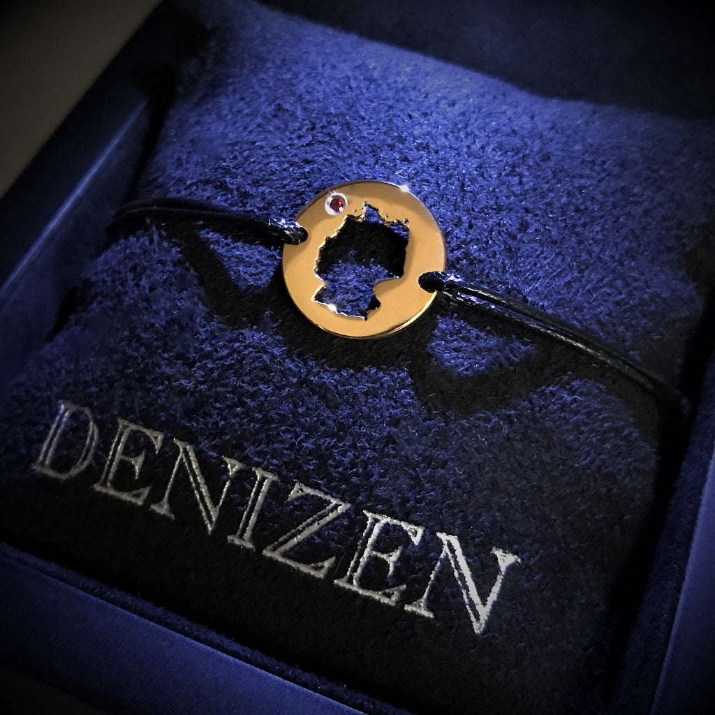 DENIZEN BRACELET OF GERMANY DEUTSCHLAND GOLD CZ