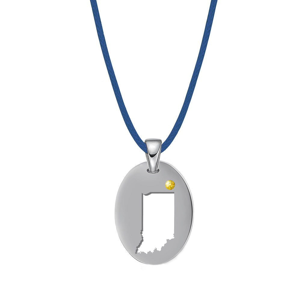 DENIZEN NECKLACE OF INDIANA MAP