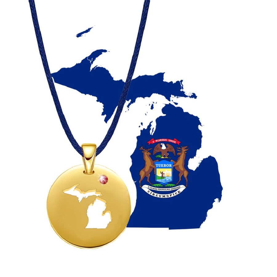 DENIZEN NECKLACE OF MICHIGAN MAP