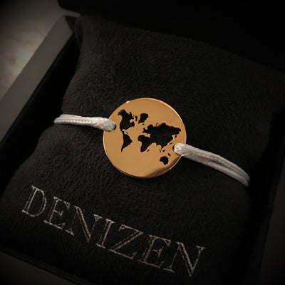 DENIZEN bracelet world map