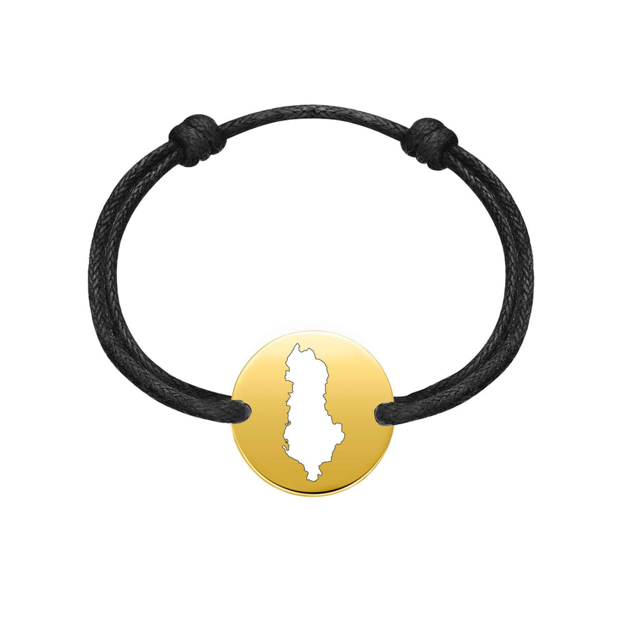 DENIZEN bracelet of Albania map black rhodium