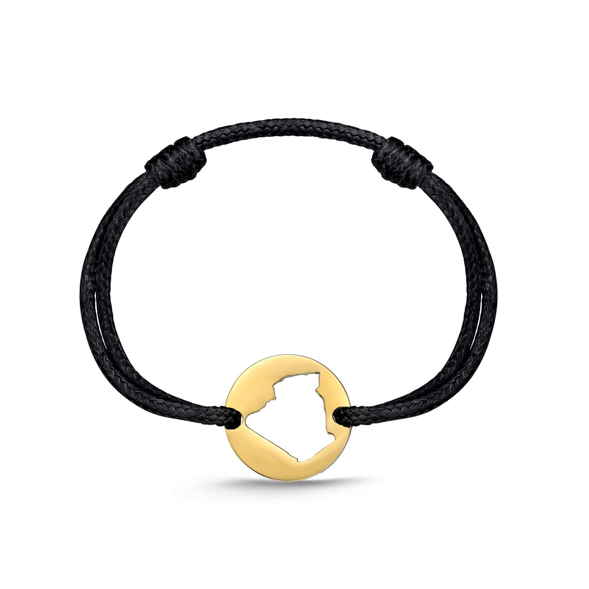DENIZEN bracelet of Algeria map gold black string