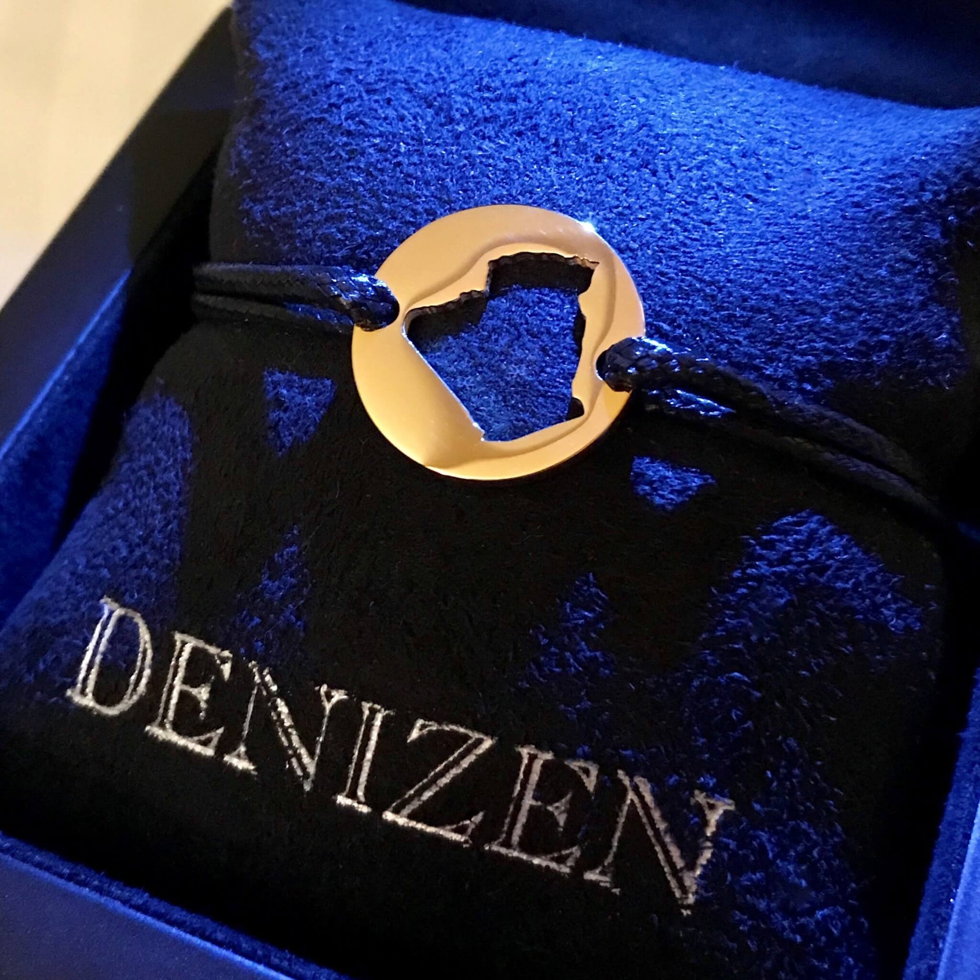 DENIZEN bracelet of Algeria map gold