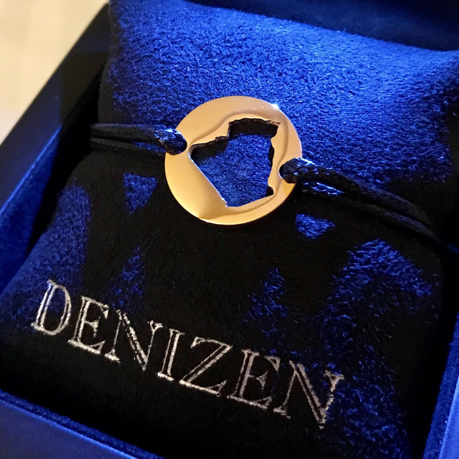 DENIZEN bracelet of Algeria map gold