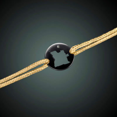 DENIZEN bracelet of Angola map black rhodium beige