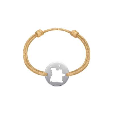 DENIZEN bracelet of Angola map silver beige