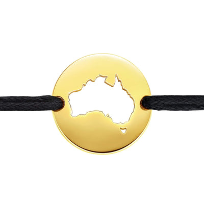 DENIZEN bracelet of Australia map gold