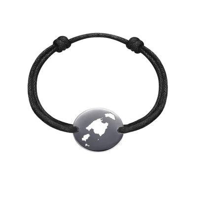 DENIZEN bracelet of Balearic Islands map black rhodium