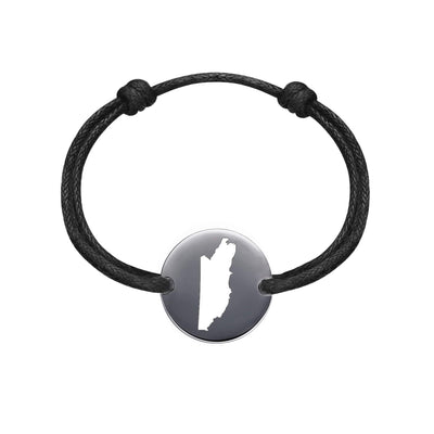 DENIZEN bracelet of Belize map black rhodium
