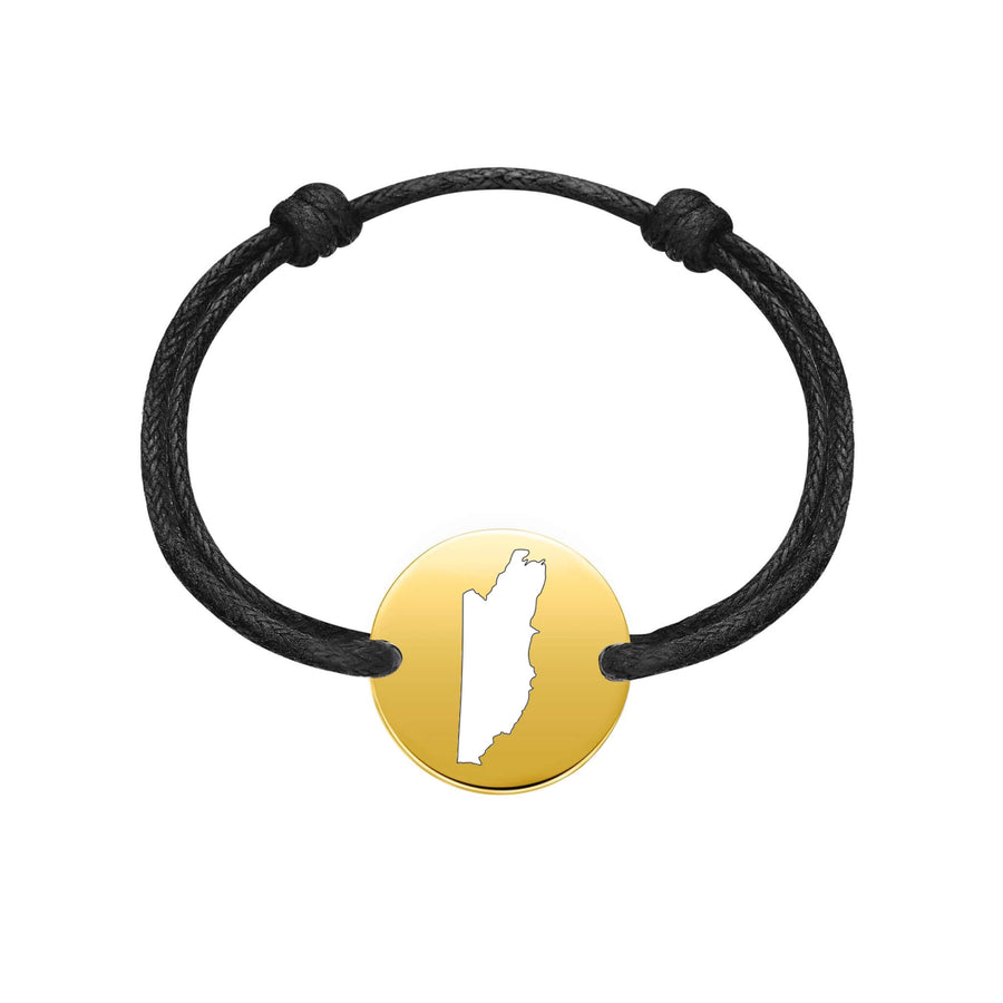 DENIZEN bracelet of Belize map gold