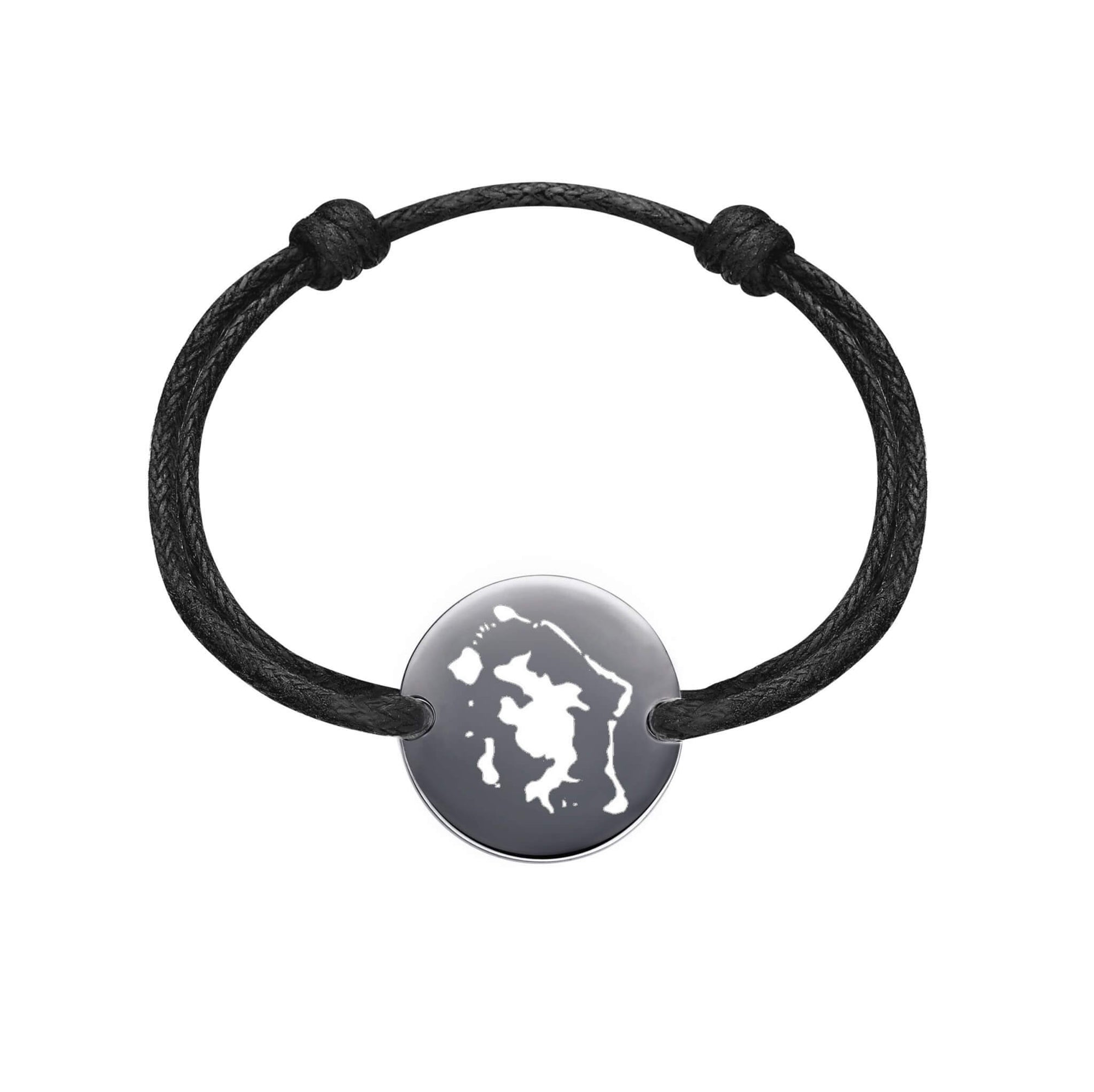 Embossed black rhodium polished bracelet -