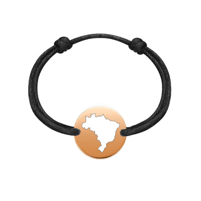 DENIZEN bracelet of Brazil map rose gold