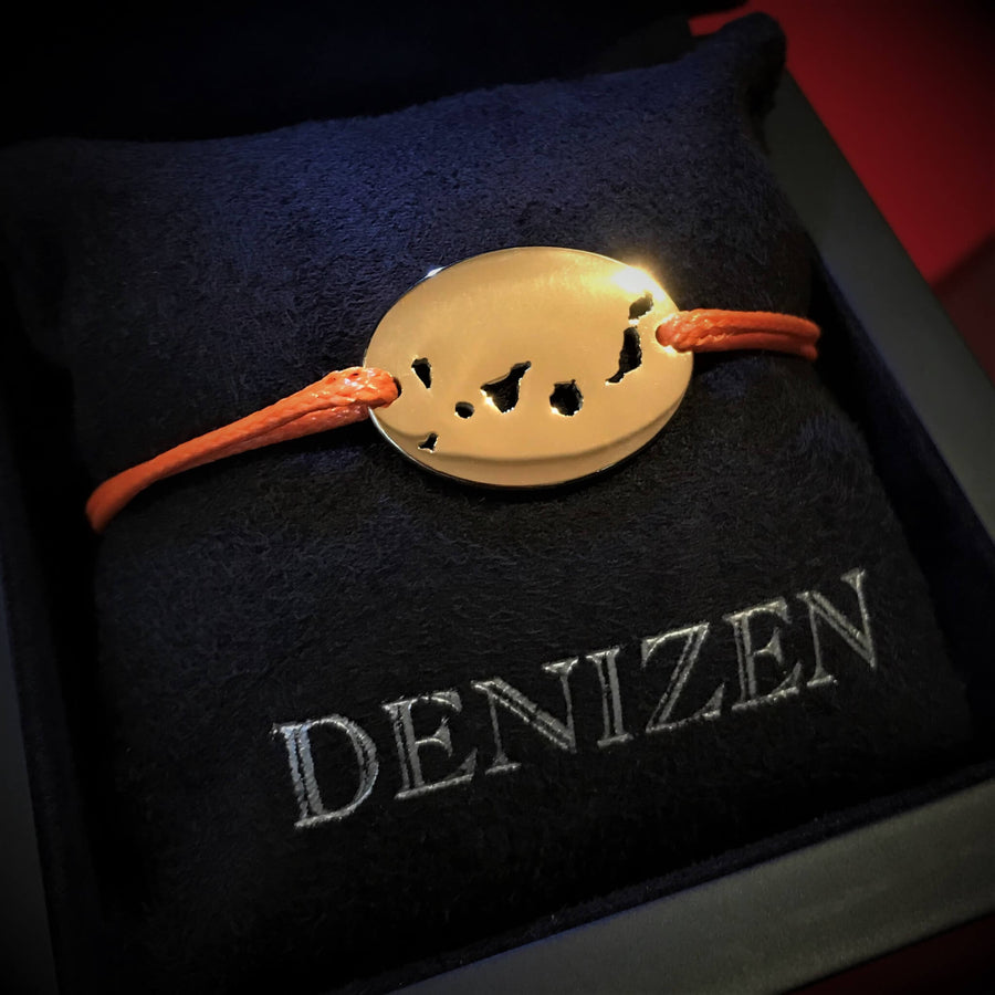 DENIZEN bracelet of Canary Islands map gold 