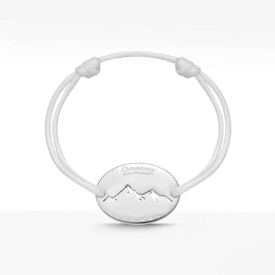 DENIZEN bracelet of Chamonix-Mont-Blanc silver white string