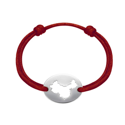 DENIZEN bracelet of China map silver red