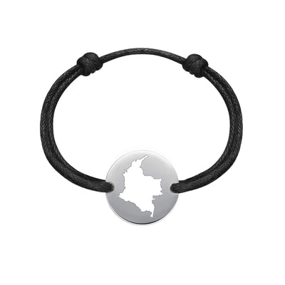 DENIZEN bracelet of Colombia map silver