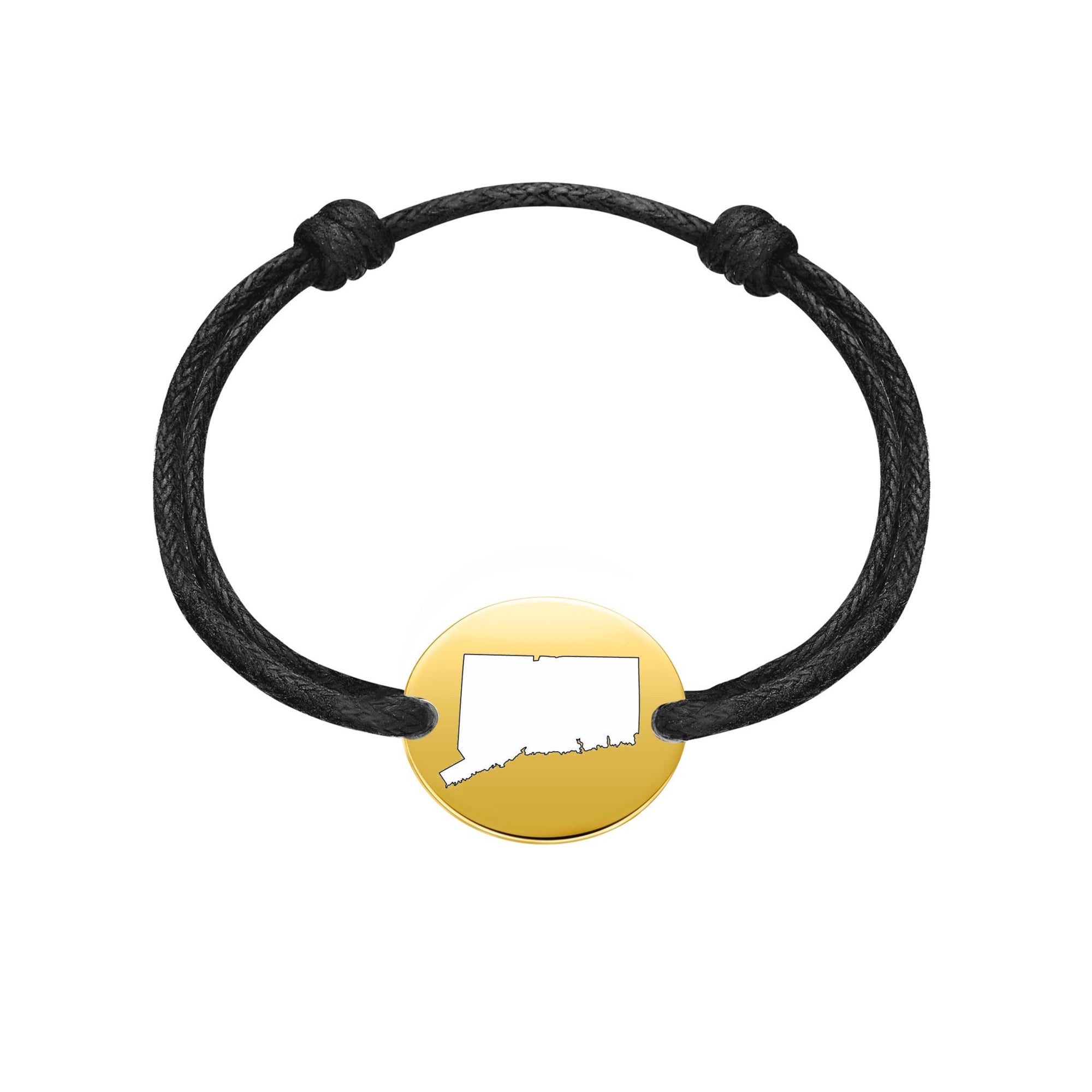 DENIZEN bracelet of Connecticut map gold