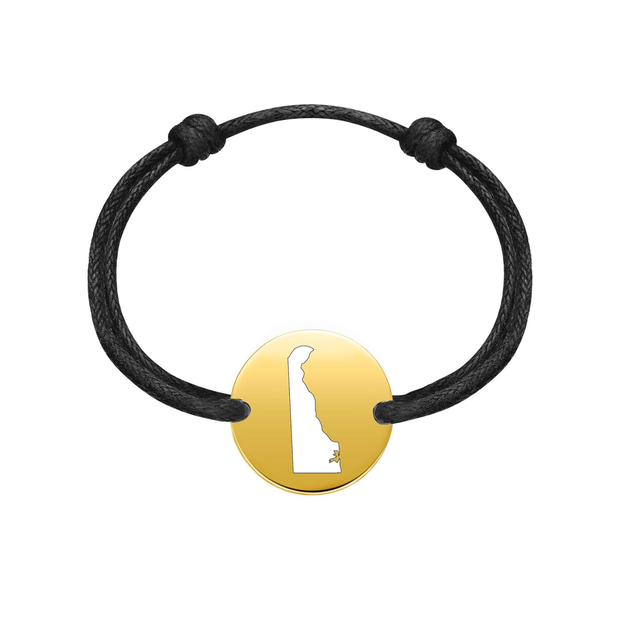 DENIZEN bracelet of Delaware map gold