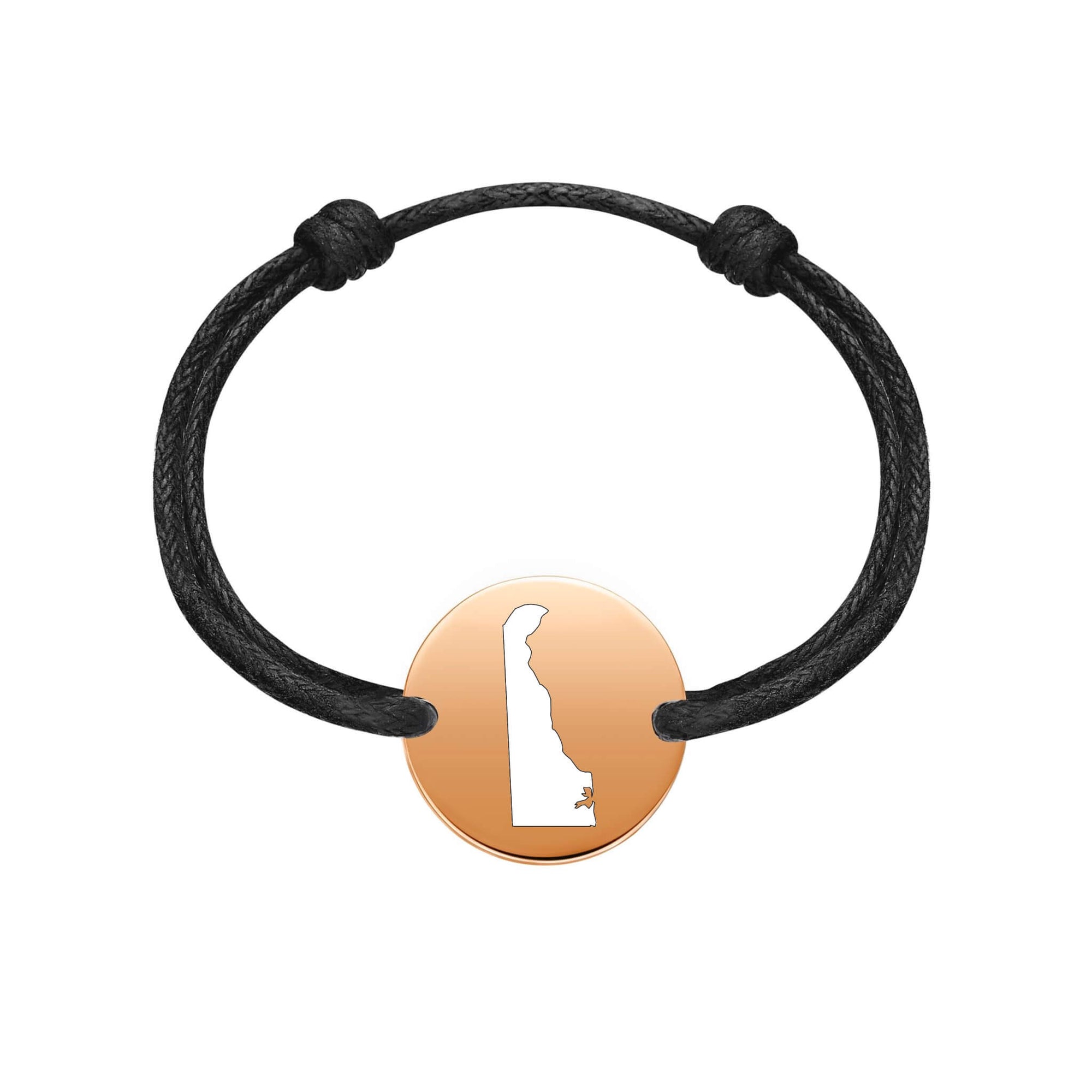 DENIZEN bracelet of Delaware map rose gold