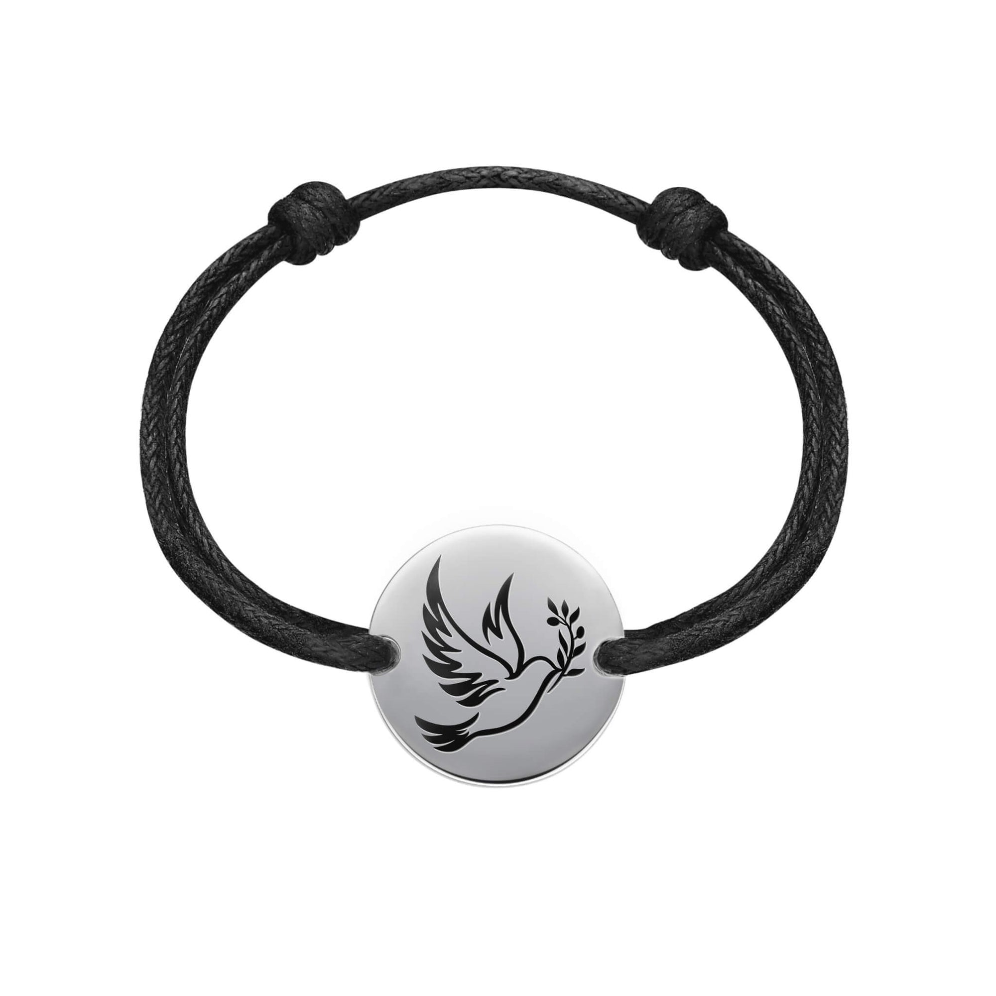 DENIZEN bracelet dove black enamel silver