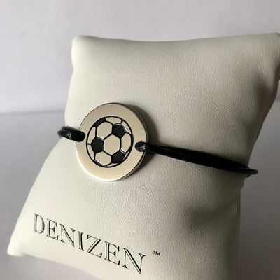 DENIZEN bracelet of football soccer black