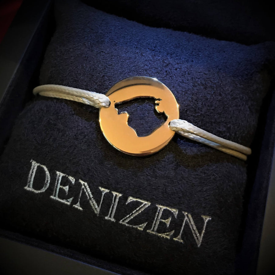 DENIZEN bracelet of Majorca Mallorca map gold