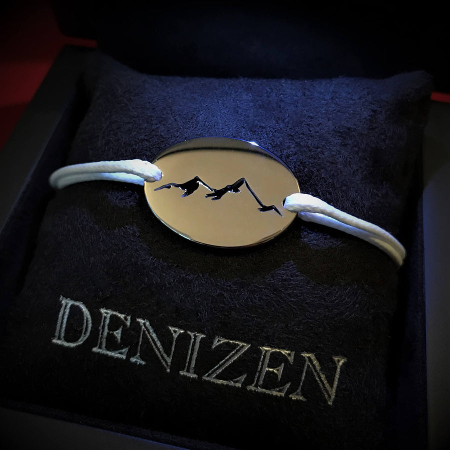 DENIZEN bracelet mountain range outline silver 