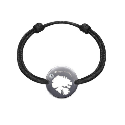 DENIZEN bracelet of Taha'a map black rhodium CZ