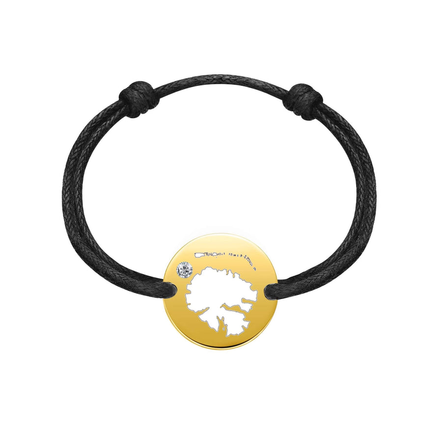 DENIZEN bracelet of Taha'a map gold CZ
