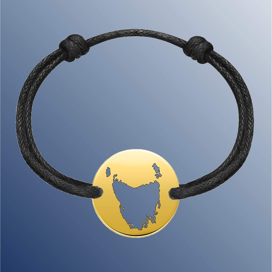DENIZEN bracelet of Tasmania map gold