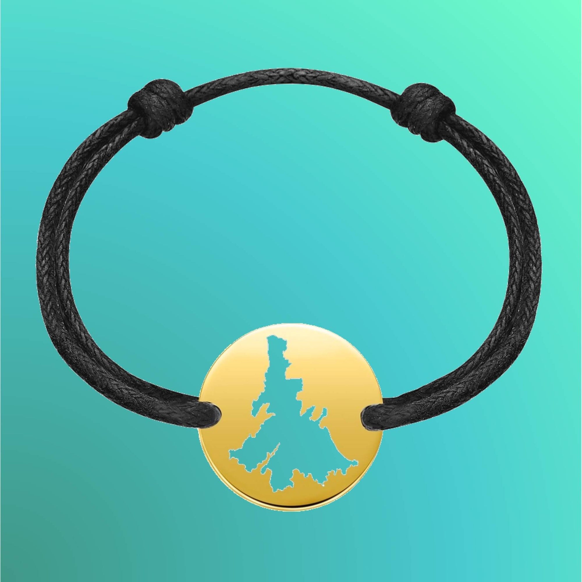 DENIZEN bracelet of Whitsunday Island map gold