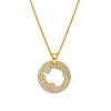 DENIZEN necklace of Antarctica map gold