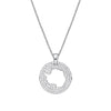 DENIZEN necklace of Antarctica map sterling silver